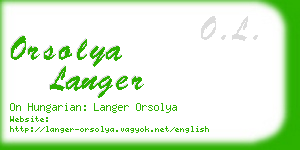 orsolya langer business card